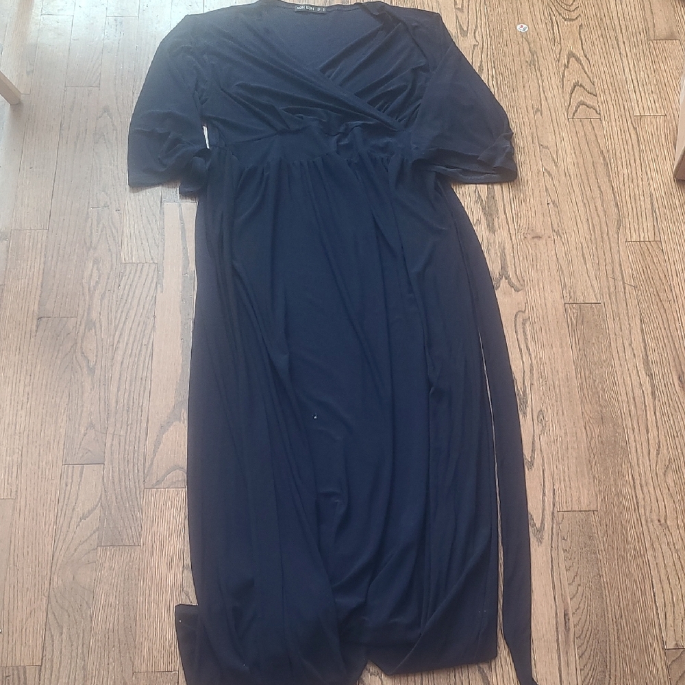 KOH KOH Blue V-Neck Sheath Dress with Dolman Sleeves